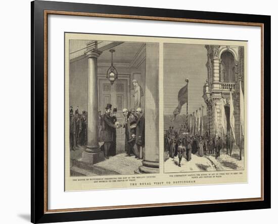 The Royal Visit to Nottingham-null-Framed Giclee Print