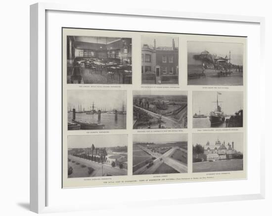 The Royal Visit to Portsmouth, Views of Portsmouth and Southsea-null-Framed Giclee Print