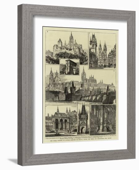 The Royal Wedding in Austria, Sketches in Prague, Where the Bride and Bridegroom Will Reside-null-Framed Giclee Print