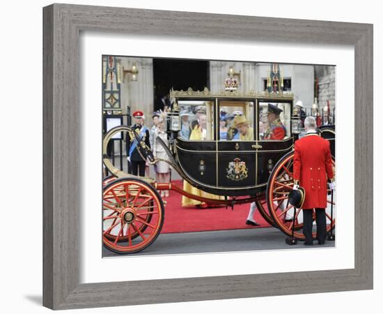 The Royal Wedding of Prince William and Kate Middleton in London, Friday April 29th, 2011-null-Framed Photographic Print