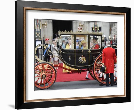 The Royal Wedding of Prince William and Kate Middleton in London, Friday April 29th, 2011-null-Framed Photographic Print