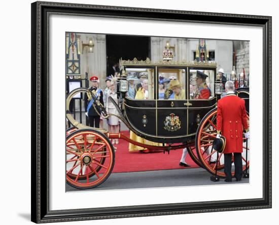 The Royal Wedding of Prince William and Kate Middleton in London, Friday April 29th, 2011-null-Framed Photographic Print