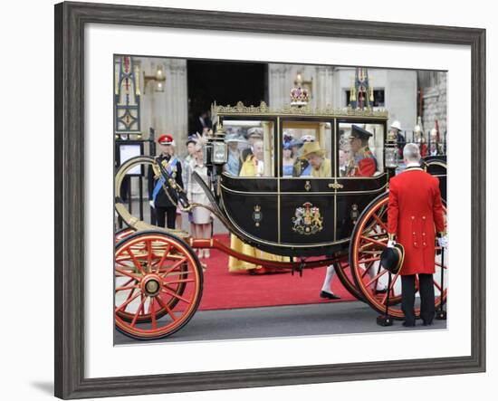 The Royal Wedding of Prince William and Kate Middleton in London, Friday April 29th, 2011-null-Framed Photographic Print