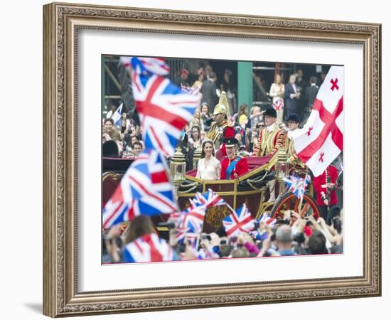 The Royal Wedding of Prince William and Kate Middleton in London, Friday April 29th, 2011-null-Framed Photographic Print