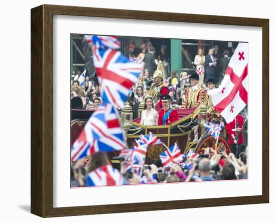 The Royal Wedding of Prince William and Kate Middleton in London, Friday April 29th, 2011-null-Framed Photographic Print