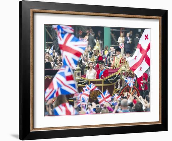 The Royal Wedding of Prince William and Kate Middleton in London, Friday April 29th, 2011-null-Framed Photographic Print