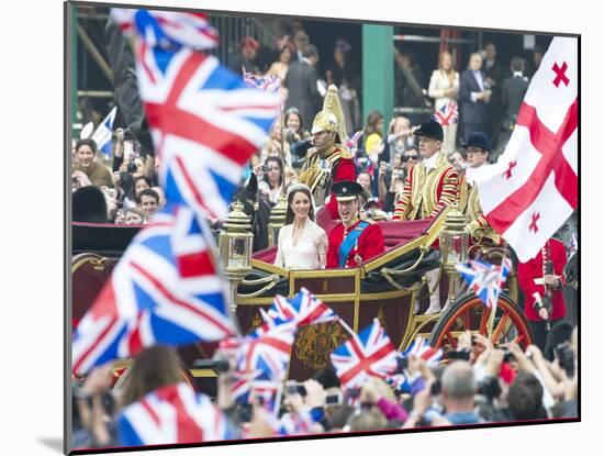 The Royal Wedding of Prince William and Kate Middleton in London, Friday April 29th, 2011-null-Mounted Photographic Print