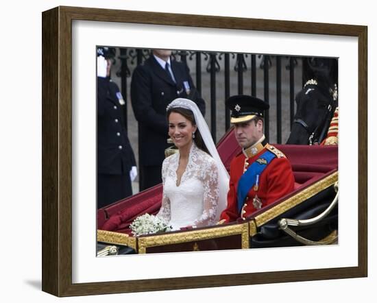 The Royal Wedding of Prince William and Kate Middleton in London, Friday April 29th, 2011-null-Framed Photographic Print