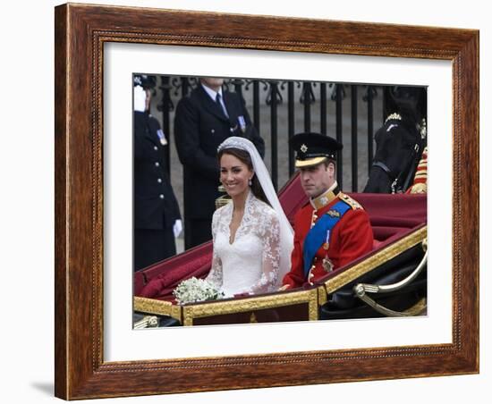 The Royal Wedding of Prince William and Kate Middleton in London, Friday April 29th, 2011-null-Framed Photographic Print