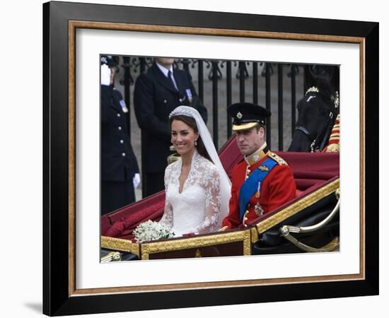 The Royal Wedding of Prince William and Kate Middleton in London, Friday April 29th, 2011-null-Framed Photographic Print