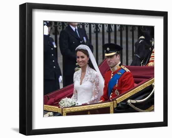 The Royal Wedding of Prince William and Kate Middleton in London, Friday April 29th, 2011-null-Framed Photographic Print