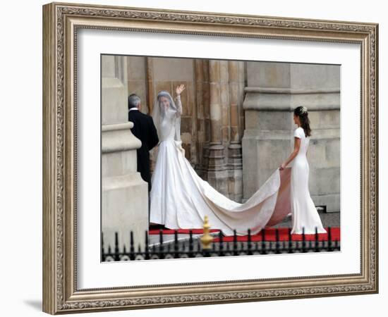 The Royal Wedding of Prince William and Kate Middleton in London, Friday April 29th, 2011-null-Framed Photographic Print