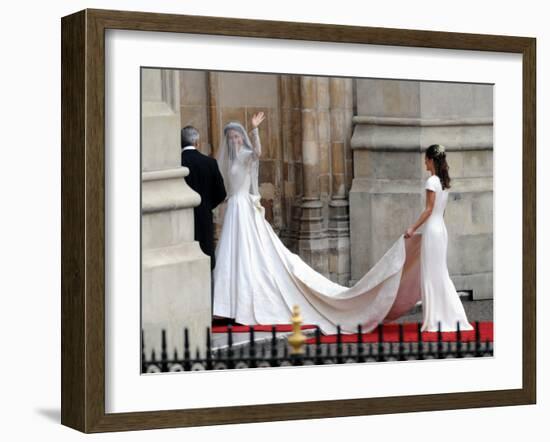 The Royal Wedding of Prince William and Kate Middleton in London, Friday April 29th, 2011-null-Framed Photographic Print