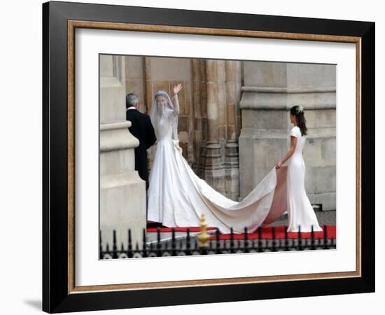 The Royal Wedding of Prince William and Kate Middleton in London, Friday April 29th, 2011-null-Framed Photographic Print