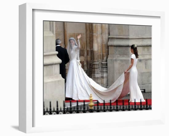 The Royal Wedding of Prince William and Kate Middleton in London, Friday April 29th, 2011-null-Framed Photographic Print