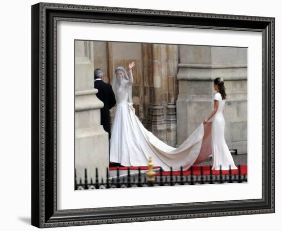 The Royal Wedding of Prince William and Kate Middleton in London, Friday April 29th, 2011-null-Framed Photographic Print