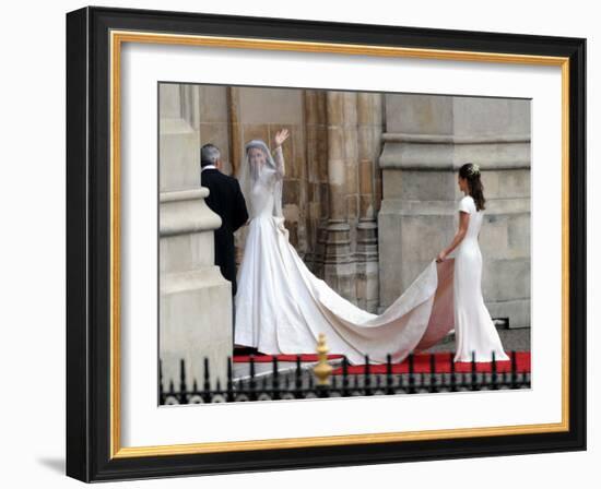 The Royal Wedding of Prince William and Kate Middleton in London, Friday April 29th, 2011-null-Framed Photographic Print