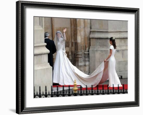 The Royal Wedding of Prince William and Kate Middleton in London, Friday April 29th, 2011-null-Framed Photographic Print