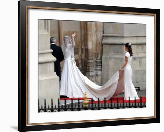 The Royal Wedding of Prince William and Kate Middleton in London, Friday April 29th, 2011-null-Framed Photographic Print