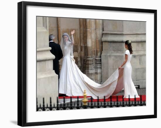 The Royal Wedding of Prince William and Kate Middleton in London, Friday April 29th, 2011-null-Framed Photographic Print