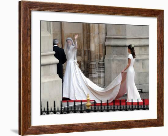 The Royal Wedding of Prince William and Kate Middleton in London, Friday April 29th, 2011-null-Framed Photographic Print