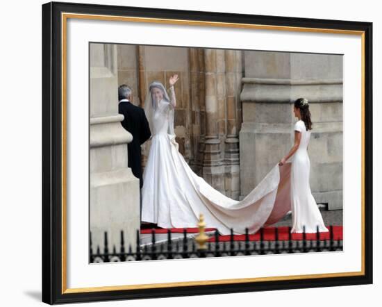 The Royal Wedding of Prince William and Kate Middleton in London, Friday April 29th, 2011-null-Framed Photographic Print