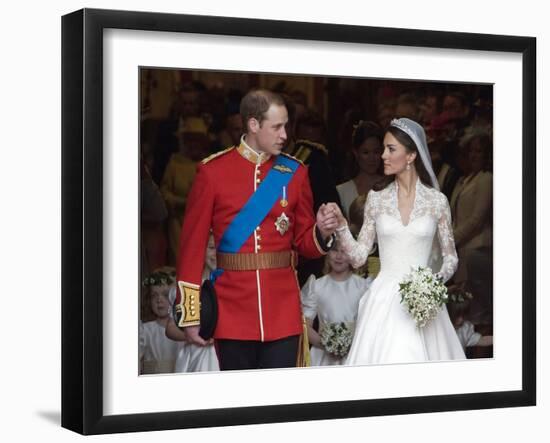 The Royal Wedding of Prince William and Kate Middleton in London, Friday April 29th, 2011-null-Framed Photographic Print