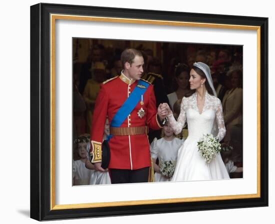 The Royal Wedding of Prince William and Kate Middleton in London, Friday April 29th, 2011-null-Framed Photographic Print