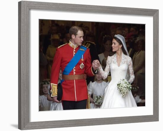 The Royal Wedding of Prince William and Kate Middleton in London, Friday April 29th, 2011-null-Framed Photographic Print