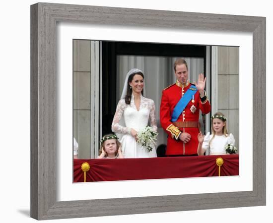 The Royal Wedding of Prince William and Kate Middleton in London, Friday April 29th, 2011-null-Framed Photographic Print