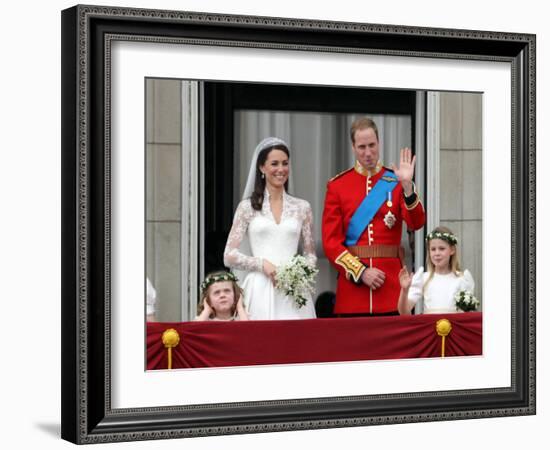 The Royal Wedding of Prince William and Kate Middleton in London, Friday April 29th, 2011-null-Framed Photographic Print