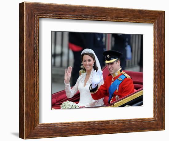 The Royal Wedding of Prince William and Kate Middleton in London, Friday April 29th, 2011-null-Framed Photographic Print