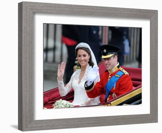 The Royal Wedding of Prince William and Kate Middleton in London, Friday April 29th, 2011-null-Framed Photographic Print