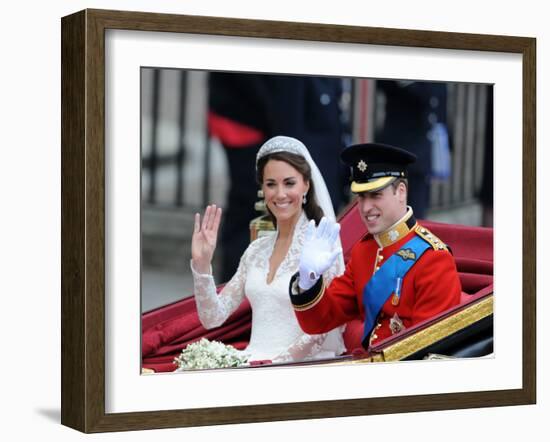 The Royal Wedding of Prince William and Kate Middleton in London, Friday April 29th, 2011-null-Framed Photographic Print