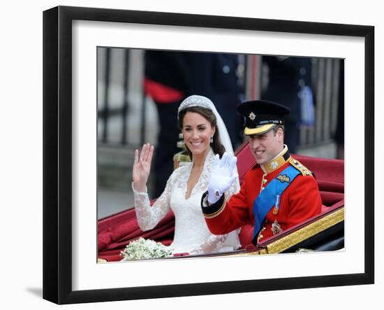 The Royal Wedding of Prince William and Kate Middleton in London, Friday April 29th, 2011-null-Framed Photographic Print