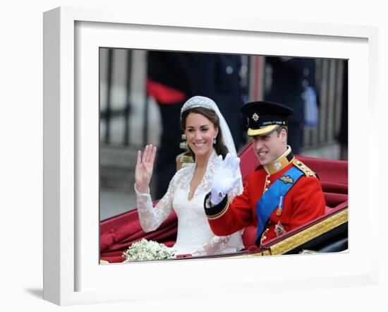 The Royal Wedding of Prince William and Kate Middleton in London, Friday April 29th, 2011-null-Framed Photographic Print