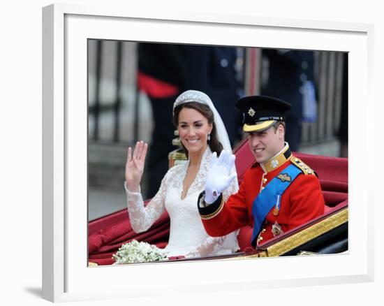 The Royal Wedding of Prince William and Kate Middleton in London, Friday April 29th, 2011-null-Framed Photographic Print