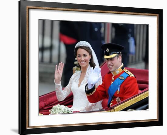 The Royal Wedding of Prince William and Kate Middleton in London, Friday April 29th, 2011-null-Framed Photographic Print