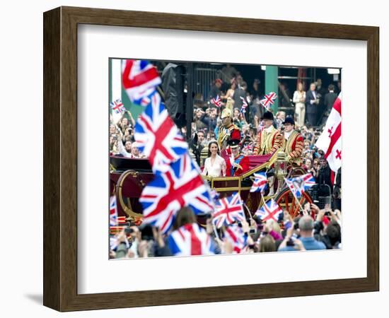 The Royal Wedding of Prince William and Kate Middleton in London, Friday April 29th, 2011-null-Framed Photographic Print