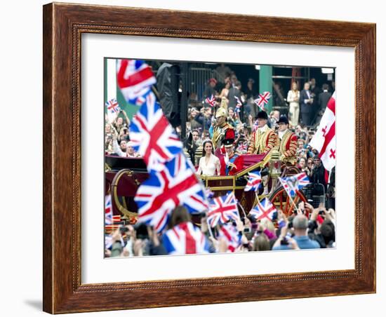 The Royal Wedding of Prince William and Kate Middleton in London, Friday April 29th, 2011-null-Framed Photographic Print