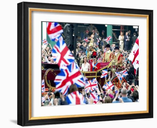 The Royal Wedding of Prince William and Kate Middleton in London, Friday April 29th, 2011-null-Framed Photographic Print