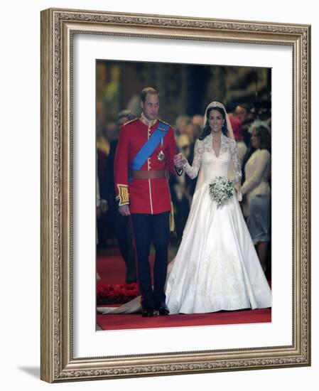 The Royal Wedding of Prince William and Kate Middleton in London, Friday April 29th, 2011-null-Framed Photographic Print