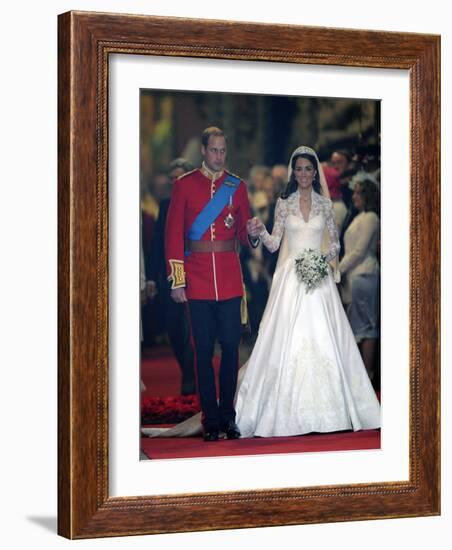 The Royal Wedding of Prince William and Kate Middleton in London, Friday April 29th, 2011-null-Framed Photographic Print