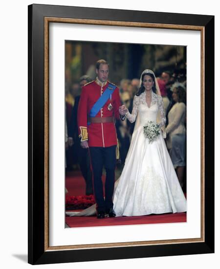 The Royal Wedding of Prince William and Kate Middleton in London, Friday April 29th, 2011-null-Framed Photographic Print