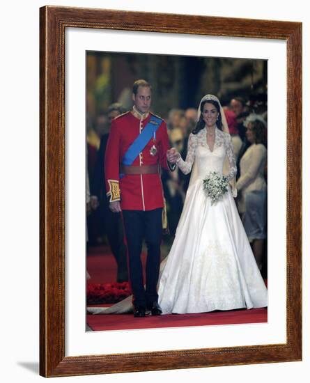 The Royal Wedding of Prince William and Kate Middleton in London, Friday April 29th, 2011-null-Framed Photographic Print