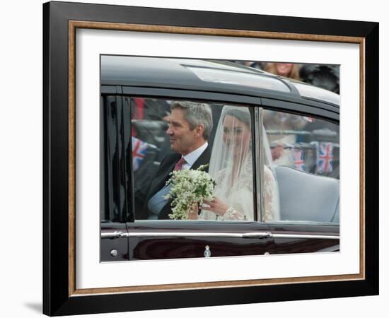 The Royal Wedding of Prince William and Kate Middleton in London, Friday April 29th, 2011-null-Framed Photographic Print