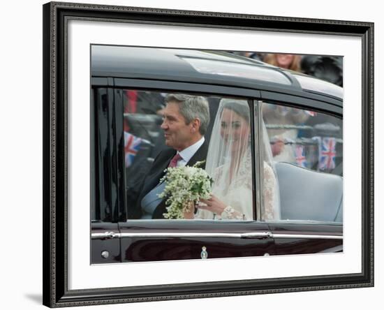 The Royal Wedding of Prince William and Kate Middleton in London, Friday April 29th, 2011-null-Framed Photographic Print