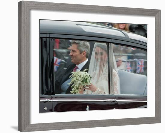 The Royal Wedding of Prince William and Kate Middleton in London, Friday April 29th, 2011-null-Framed Photographic Print