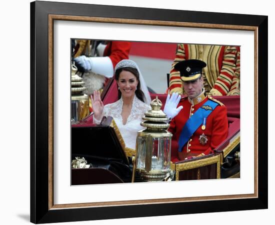 The Royal Wedding of Prince William and Kate Middleton in London, Friday April 29th, 2011-null-Framed Photographic Print