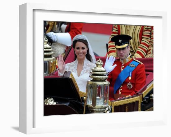 The Royal Wedding of Prince William and Kate Middleton in London, Friday April 29th, 2011-null-Framed Photographic Print